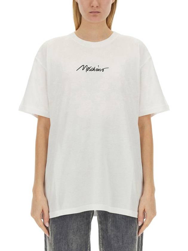 Long Sleeve T-Shirt 07020541 2001 WHITE - MOSCHINO - BALAAN 2