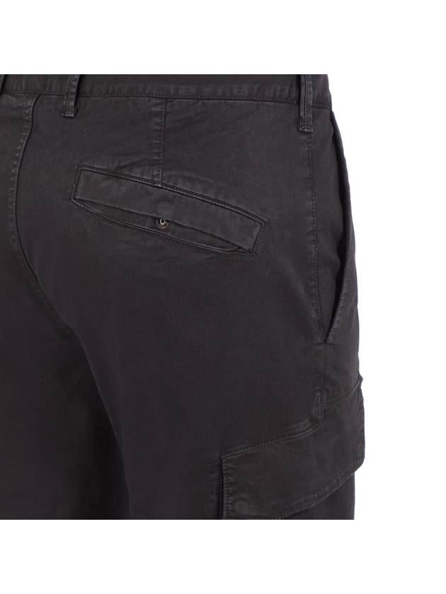 Old Treatment Organic Cotton Straight Pants Black - STONE ISLAND - BALAAN 3