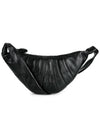 Croissant Medium Soft Nappa Leather Cross Bag Black - LEMAIRE - BALAAN 3