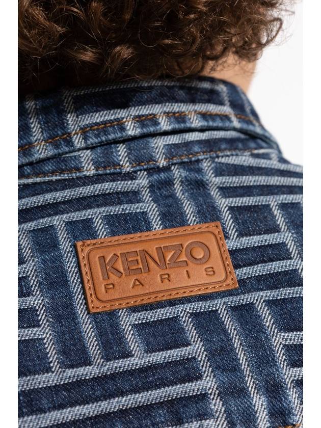 Kenzo Loose-fitting Denim Shirt, Women's, Blue - KENZO - BALAAN 5