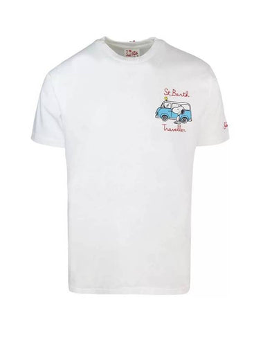 Traveler Snoopy short sleeve t shirt white - MC 2 SAINT BARTH - BALAAN 1