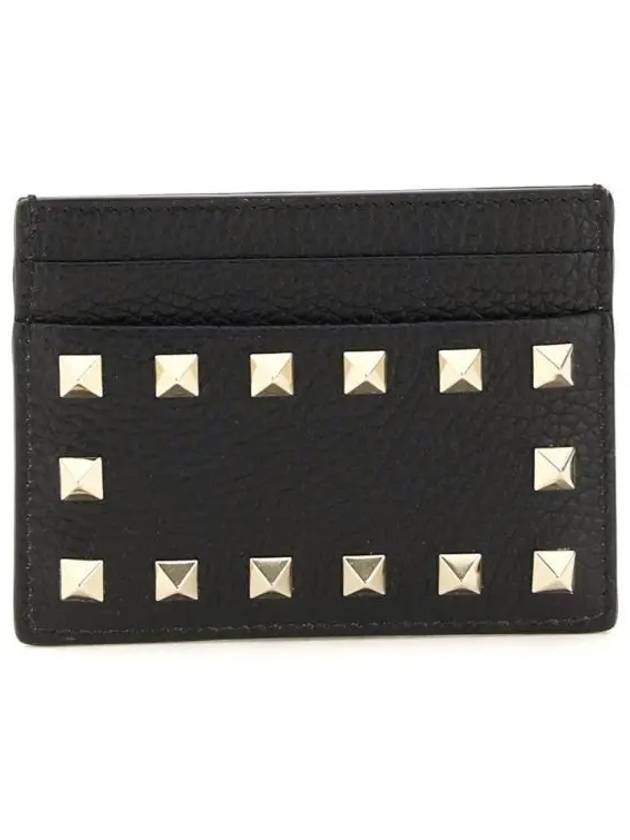 Stampa Alce Rockstud Card Wallet Black - VALENTINO - BALAAN 2