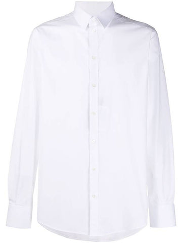 Cotton Striped Long Sleeve Shirt White - DOLCE&GABBANA - BALAAN 1