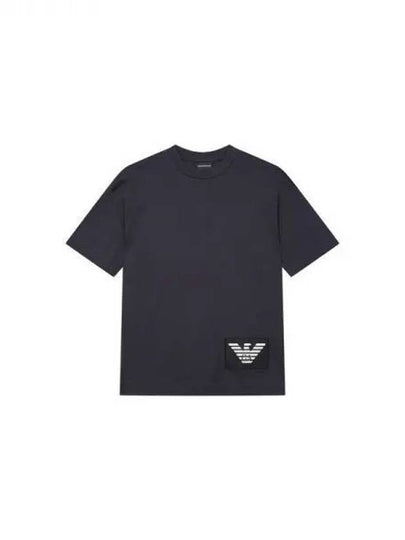 Eagle Patch Short Sleeve T-shirt Charcoal - EMPORIO ARMANI - BALAAN 2