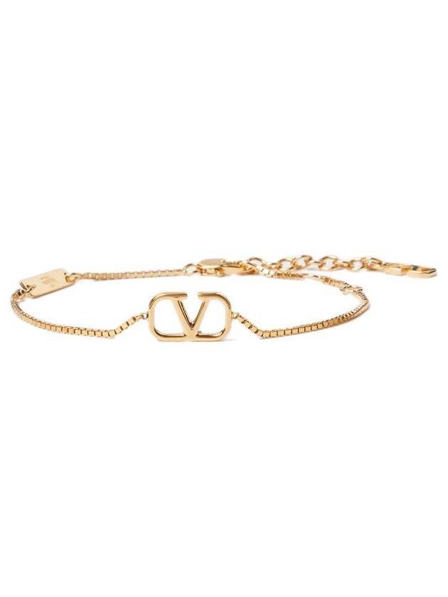 Signature V Logo Bracelet Gold - VALENTINO - BALAAN 1