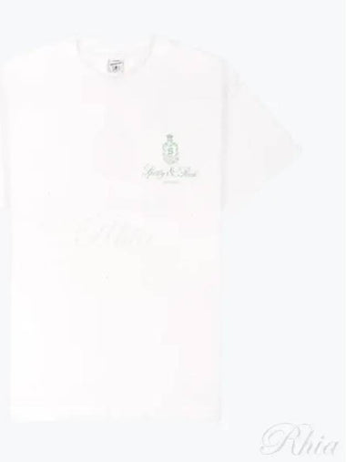 24 Vendome T Shirt White Sage TO042S412VW - SPORTY & RICH - BALAAN 1