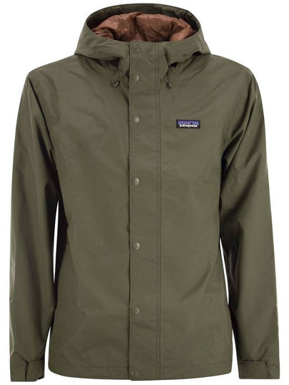 Men's Jackson Glacier Rain Hooded Jacket Ink Basin Green - PATAGONIA - BALAAN 2