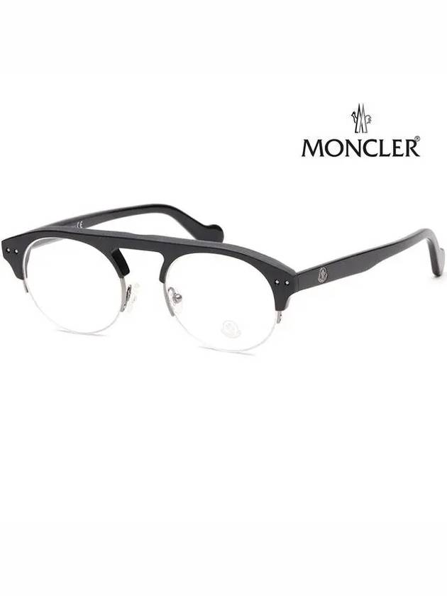 Eyewear Half Rimless Eyeglasses Black - MONCLER - BALAAN 5