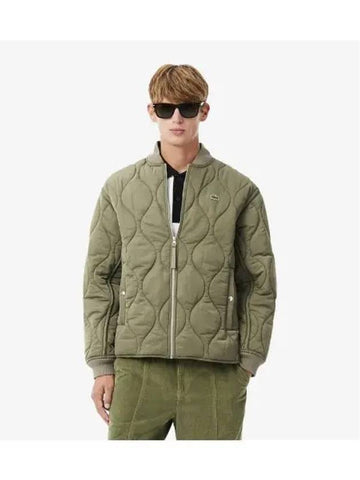 Men s Quilted Blouson Khaki - LACOSTE - BALAAN 1