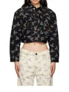 ORB Logo All Over Crop Denim Jacket Black - VIVIENNE WESTWOOD - BALAAN 2