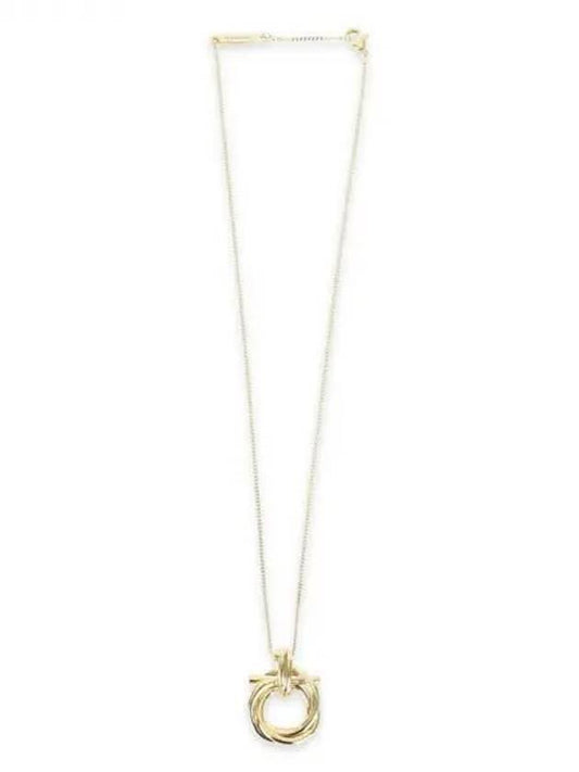 Gancini Pendant Necklace Gold - SALVATORE FERRAGAMO - BALAAN 2