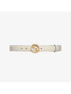 Blondie Leather Belt White - GUCCI - BALAAN 2