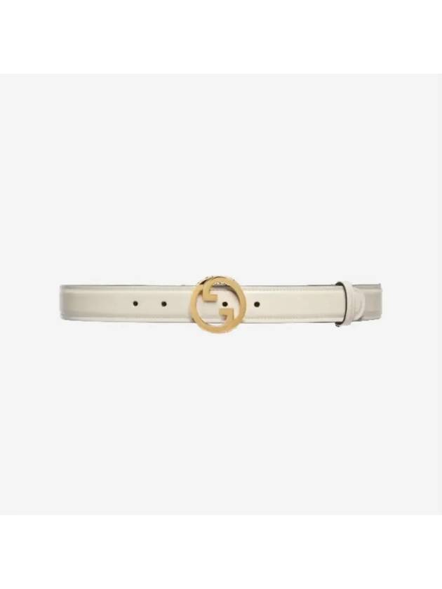 Blondie Leather Belt White - GUCCI - BALAAN 2