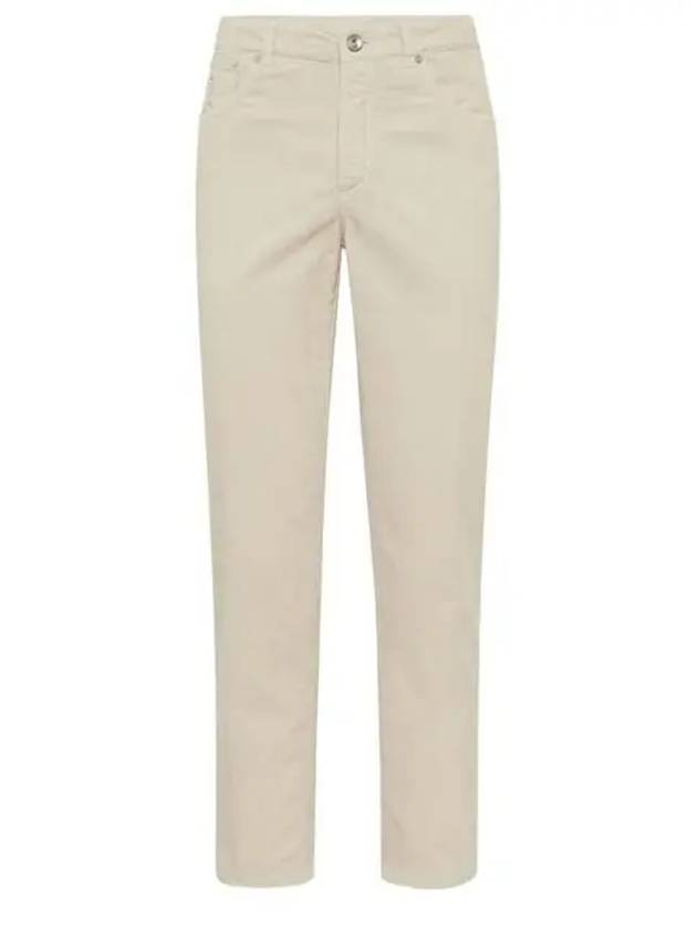 Corduroy Straight Pants Beige - BRUNELLO CUCINELLI - BALAAN 2