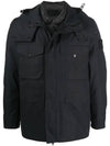 Men's Wappen Patch Ghost Piece Zip-up Jacket Black - STONE ISLAND - BALAAN 2