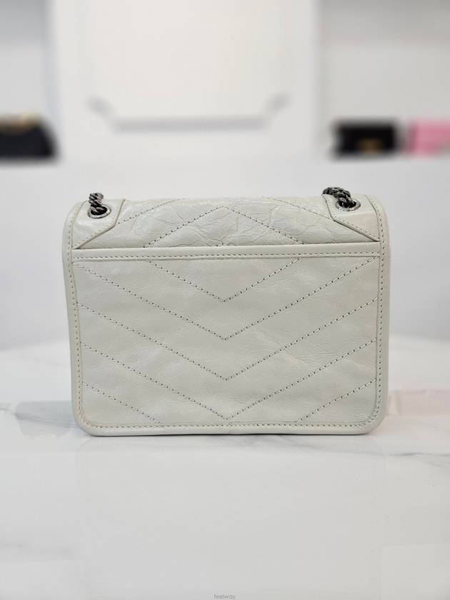 Leather Nikki shoulder bag white 633160 - SAINT LAURENT - BALAAN 4