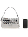 Women's Studded Leather Shoulder Bag White - MICHAEL KORS - BALAAN 7