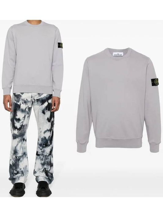 Wappen Patch Garment Dyed Sweatshirt Grey - STONE ISLAND - BALAAN 2