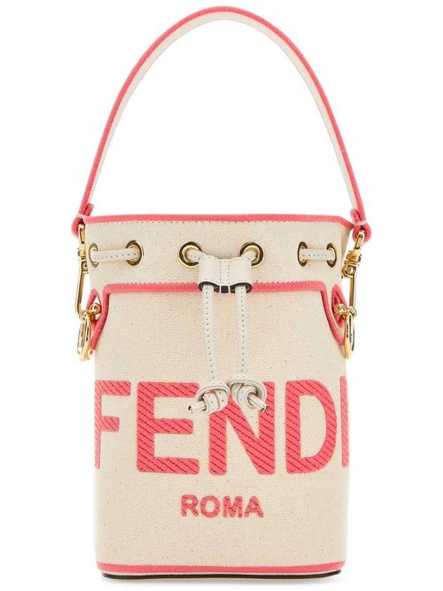 Roma Mon Treso Mini Canvas Bucket Bag Beige - FENDI - BALAAN 2