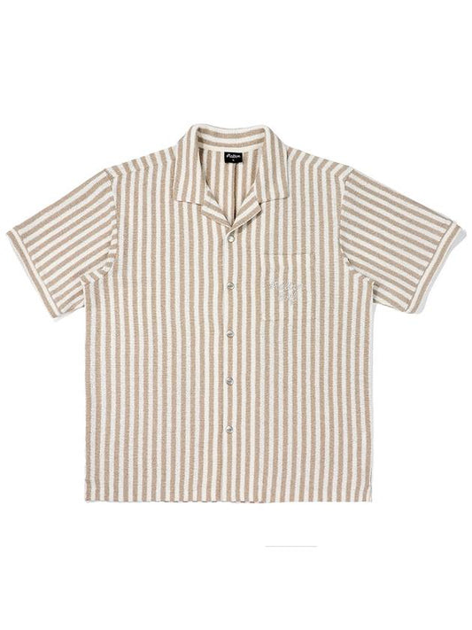 Striped Sweater Button Up BEIGE MAN M3321PTS41BEI - MALBON GOLF - BALAAN 2