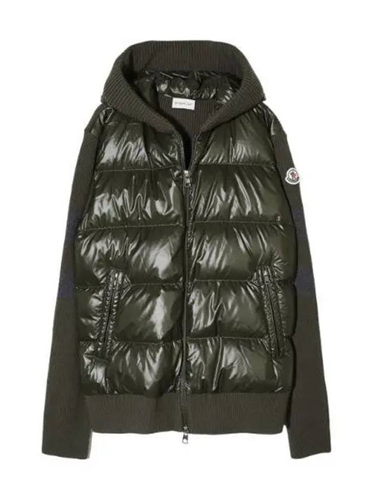 Logo Patch Padded Wool Cardigan Men s Jacket - MONCLER - BALAAN 1