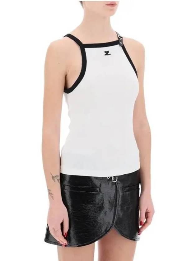 Buckle Contrast Sleeveless White - COURREGES - BALAAN 4