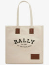 Crystallia Fabric Tote Bag Natural - BALLY - BALAAN 3