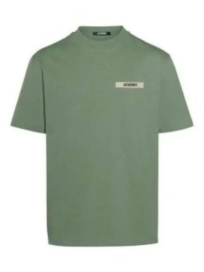 Le Gros Grain Logo Short Sleeve T-Shirt Green - JACQUEMUS - BALAAN 2