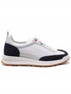 Fine Kid Suede Tech Runner Sneaker Navy - THOM BROWNE - BALAAN 4