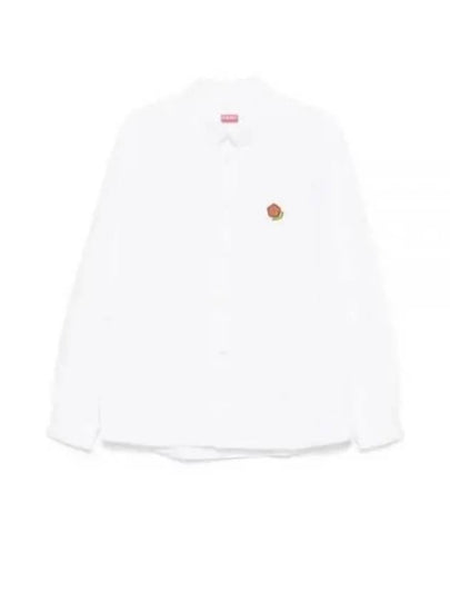 Pop Boke Flower Long Sleeve Shirt White - KENZO - BALAAN 2