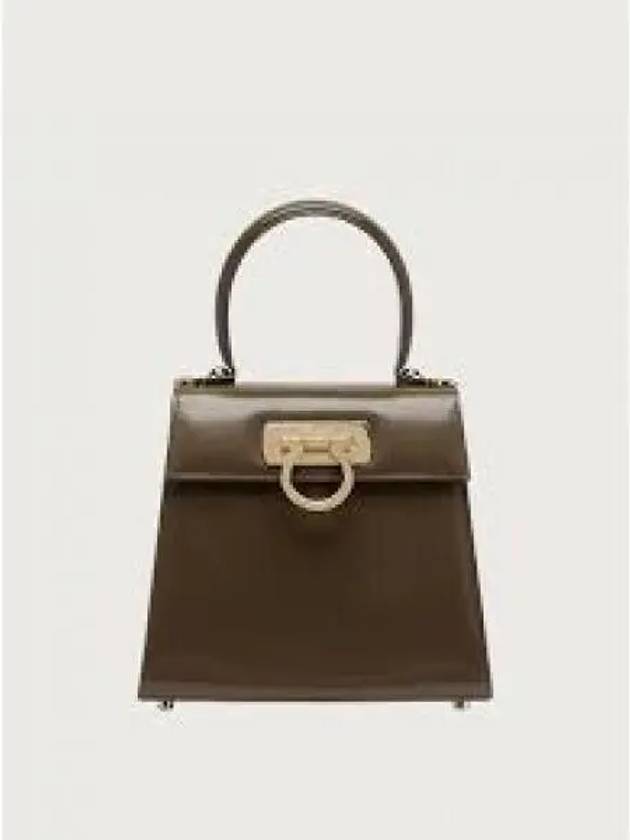 Iconic Calfskin Tote Bag Brown - SALVATORE FERRAGAMO - BALAAN 2