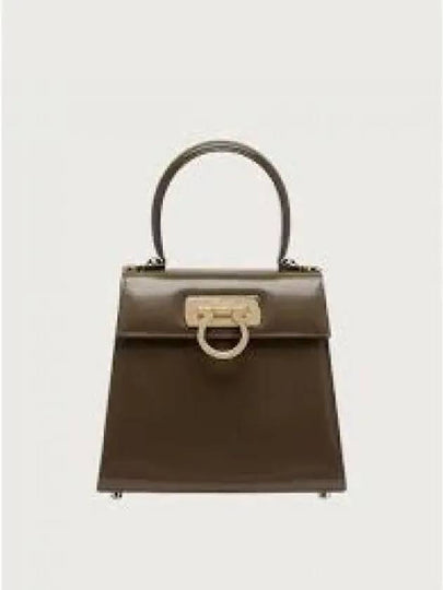 Iconic Calfskin Tote Bag Brown - SALVATORE FERRAGAMO - BALAAN 2