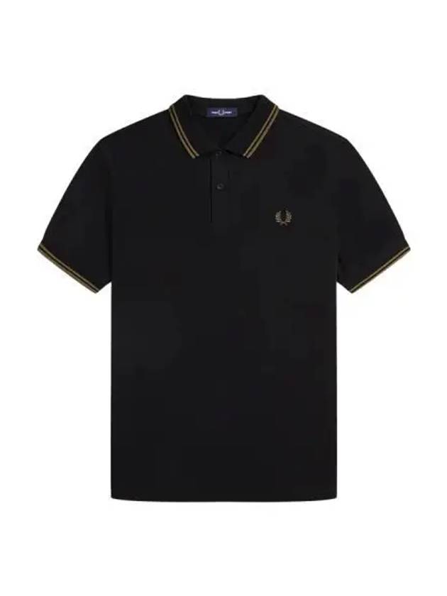 Fred Perry Twin Tip Short Sleeve T Shirt Black - FRED PERRY - BALAAN 1