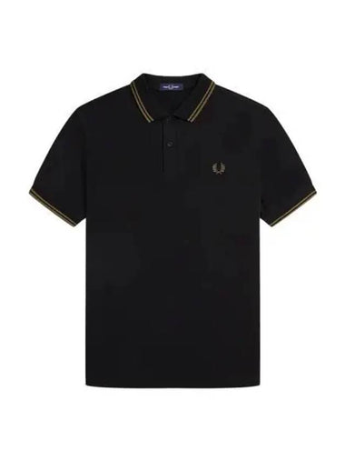 Fred Perry Twin Tip Short Sleeve T Shirt Black - FRED PERRY - BALAAN 1