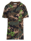 Star Camouflage Pattern Short Sleeve T-Shirt Green - VALENTINO - BALAAN 2