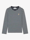 Fox Head Patch Regular Marin Long Sleeve T Shirt Navy Stripes - MAISON KITSUNE - BALAAN 3