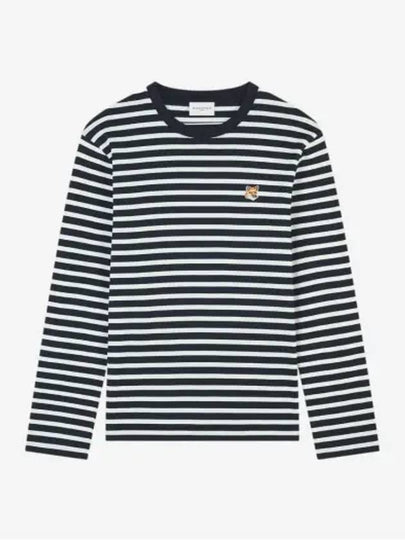 Fox Head Patch Regular Marin Long Sleeve T Shirt Navy Stripes - MAISON KITSUNE - BALAAN 2