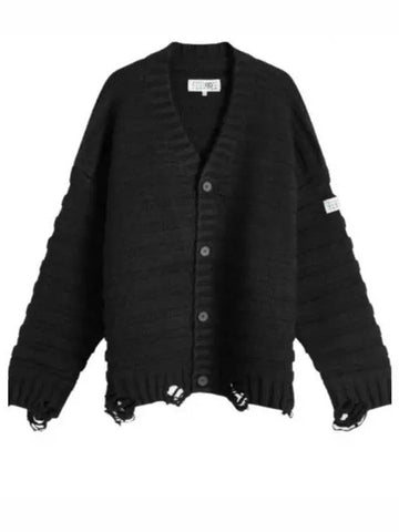 MM6 Margiela SH0HP0005 M13040 900 Numbering Logo Cardigan - MAISON MARGIELA - BALAAN 1