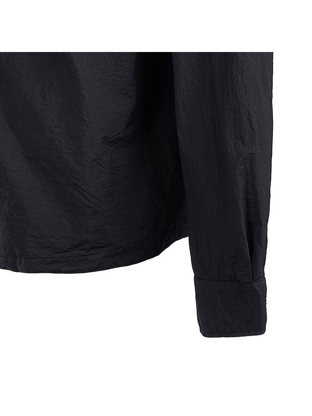 Tylon L Button Long Sleeve Shirt Black - CP COMPANY - BALAAN 7