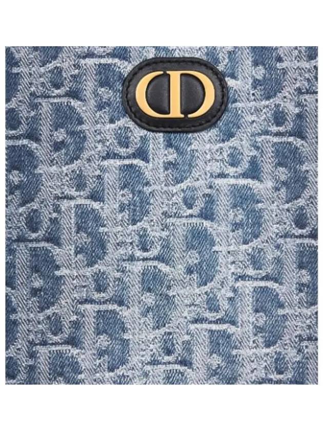 30 Montaine Dea Jacquard Denim Pouch Bag Blue - DIOR - BALAAN 6