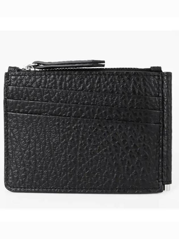 Stitch Leather Zipper Card Wallet Black - MAISON MARGIELA - BALAAN 6