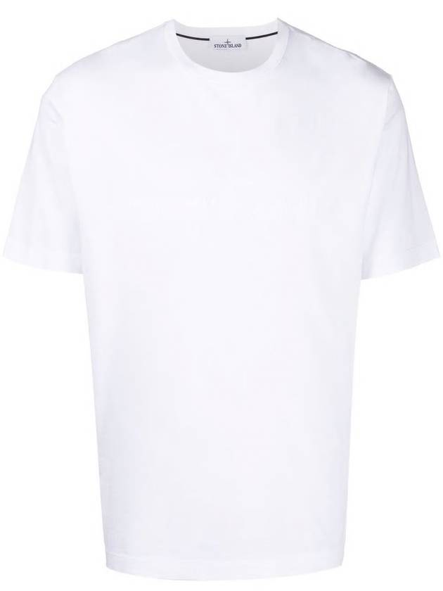 Men's Logo Short Sleeve T-Shirt White - STONE ISLAND - BALAAN 1