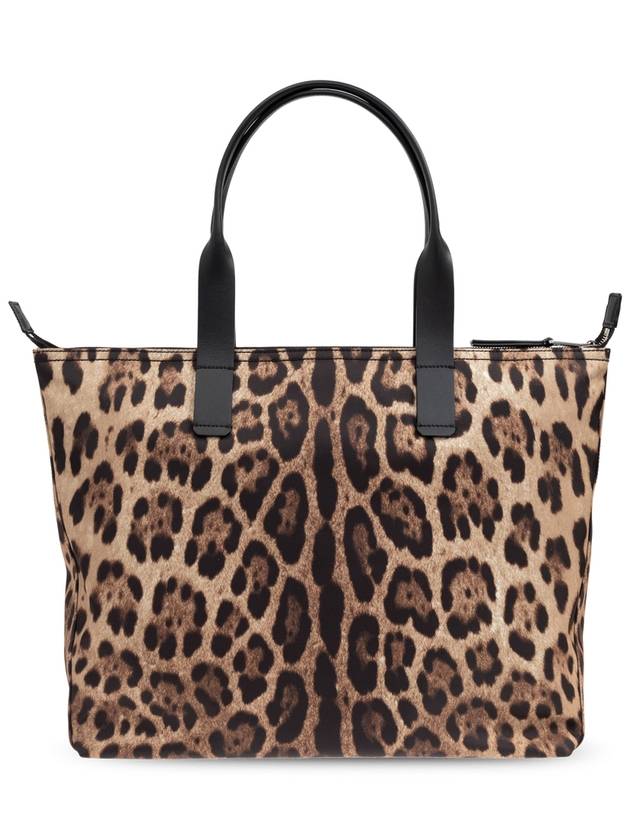 Dolce & Gabbana Animal Motif Shopper Bag, Men's, Brown - DOLCE&GABBANA - BALAAN 3