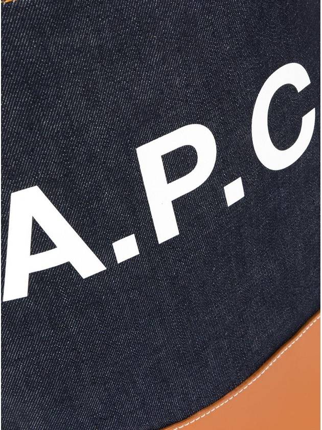 Logo Denim Axelle Tote Bag Navy - A.P.C. - BALAAN 5