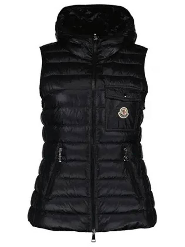 GLYGOS Glygos logo patch down hood padded vest black women's jacket 1A00063 595ZZ 999 - MONCLER - BALAAN 1