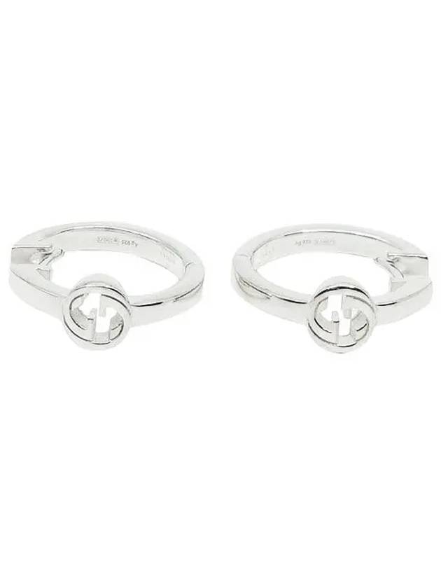 Interlocking Hoop Earrings Silver - GUCCI - BALAAN 2