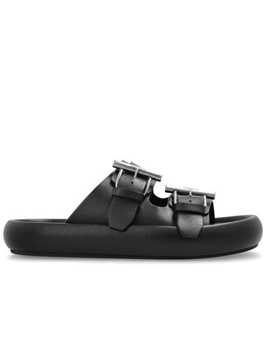 Alexander McQueen Slides With Logo, Men's, Black - ALEXANDER MCQUEEN - BALAAN 1