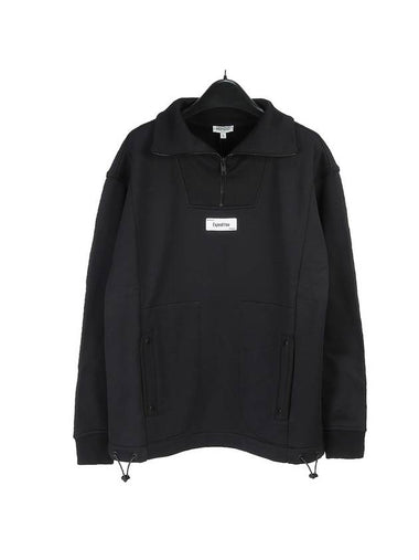 Expedition Half Zip Up Sweatshirt Black - KENZO - BALAAN 1