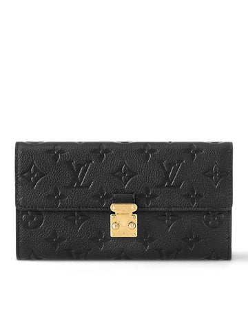 Women's Sarah Wallet Monogram Long Wallet Black M82638 - LOUIS VUITTON - BALAAN 1