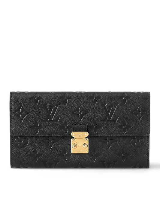 Women's Sarah Wallet Monogram Long Wallet Black M82638 - LOUIS VUITTON - BALAAN 1